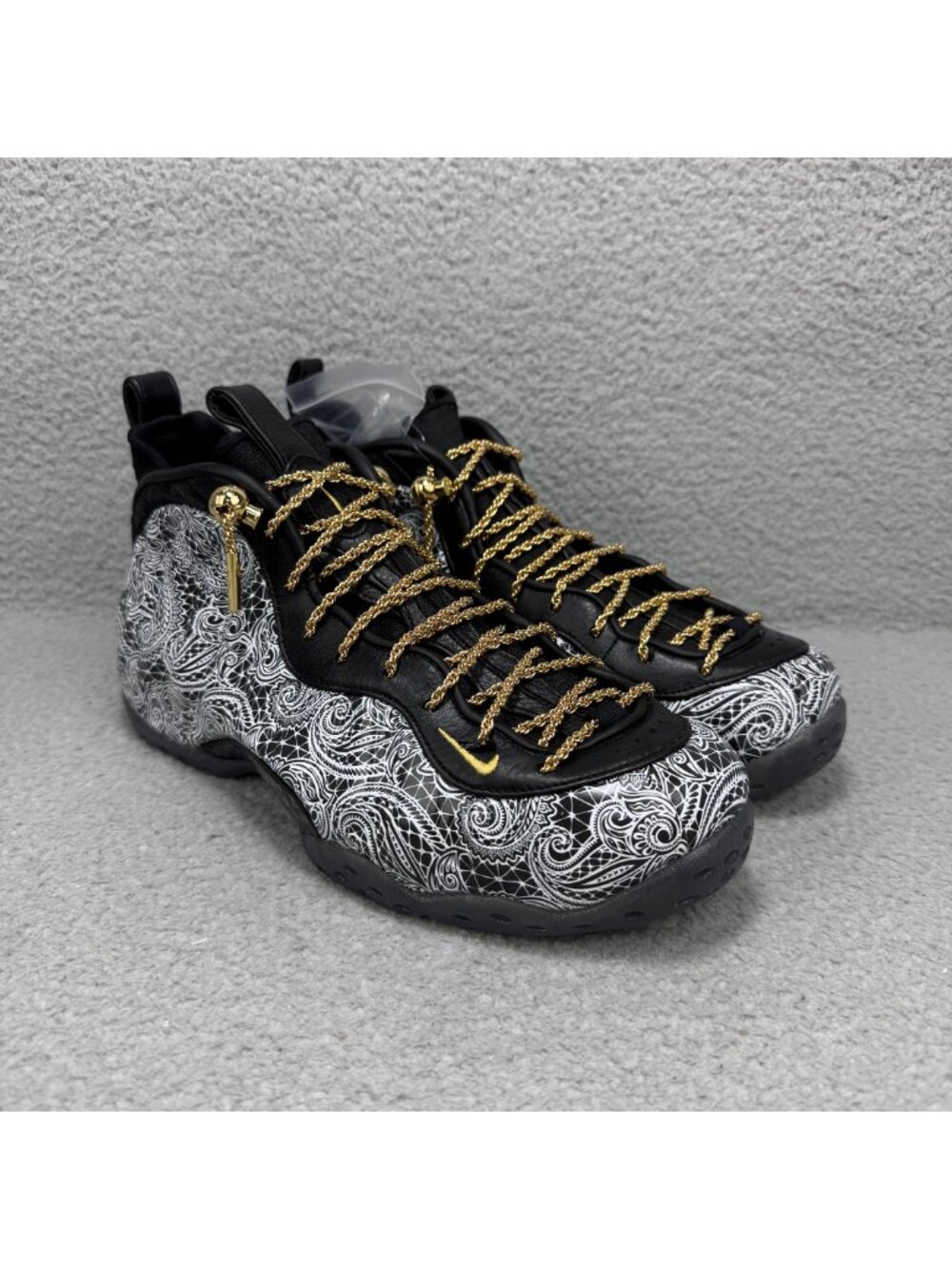 Nike Air Foamposite One ASW Victor Solomon Mens 9.5 Shoes Black Paisley Trophies